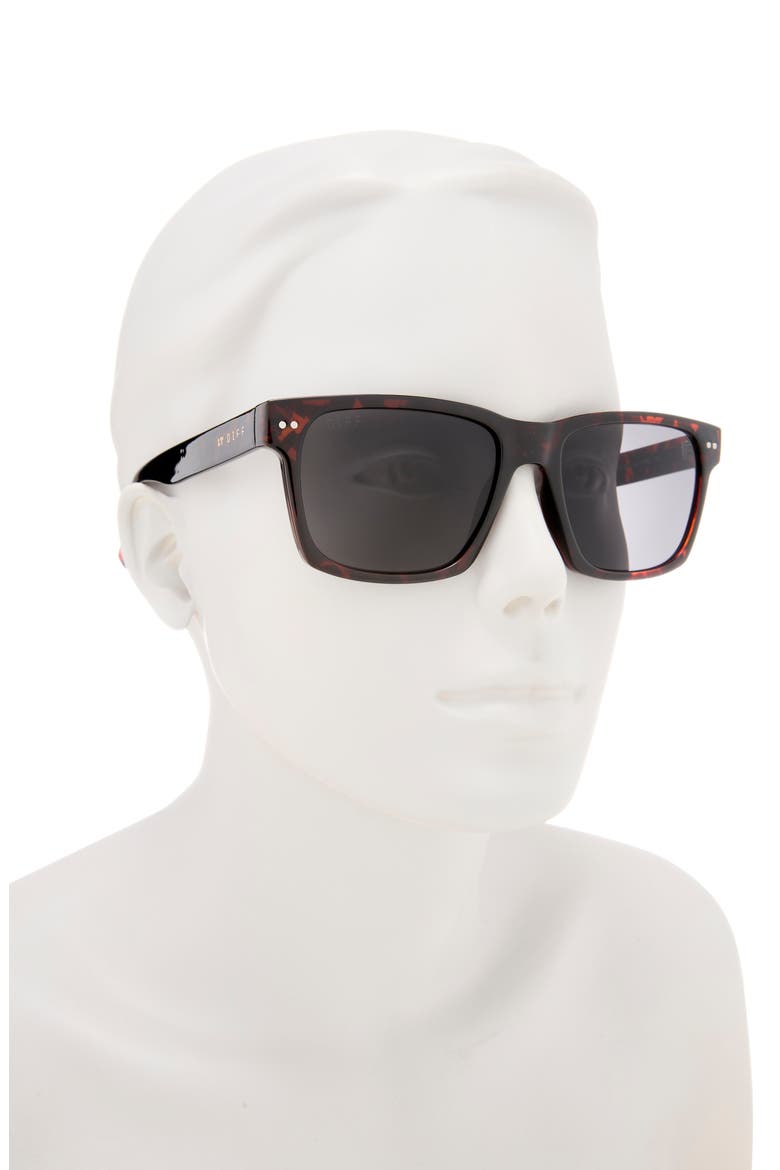 Marco 56mm Square Sunglasses, Alternate, color, DARK TORTOISE GREY