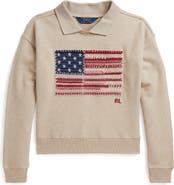 Polo Ralph Lauren Kids' Embroidered Cotton Blend French Terry Polo Sweatshirt
