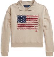 Polo Ralph Lauren Kids' Embroidered Cotton Blend French Terry Polo Sweatshirt