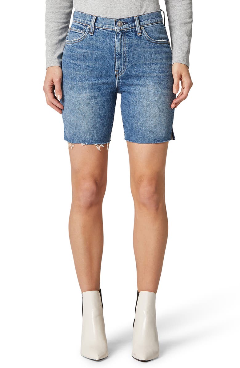 Hudson Jeans Hana High Waist Cutoff Denim Bike Shorts, Main, color, 