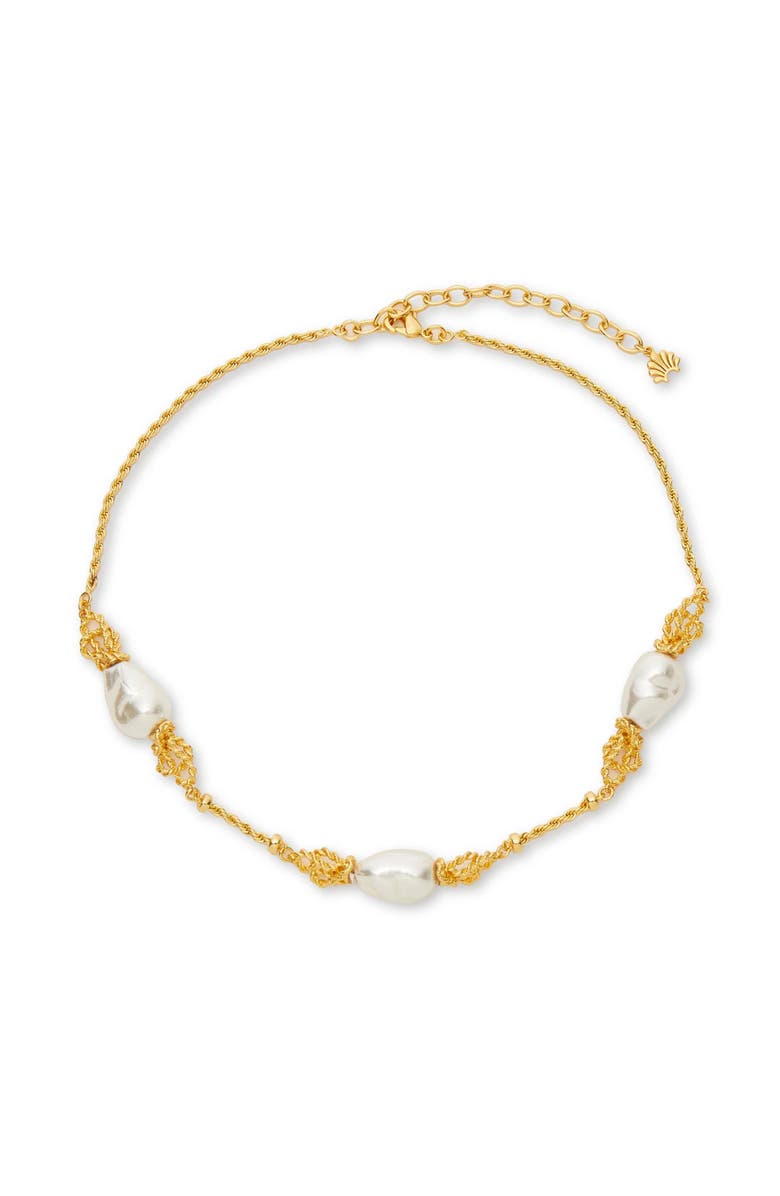 Lele Sadoughi Chateau Rope Necklace, Main, color, Pearl 100