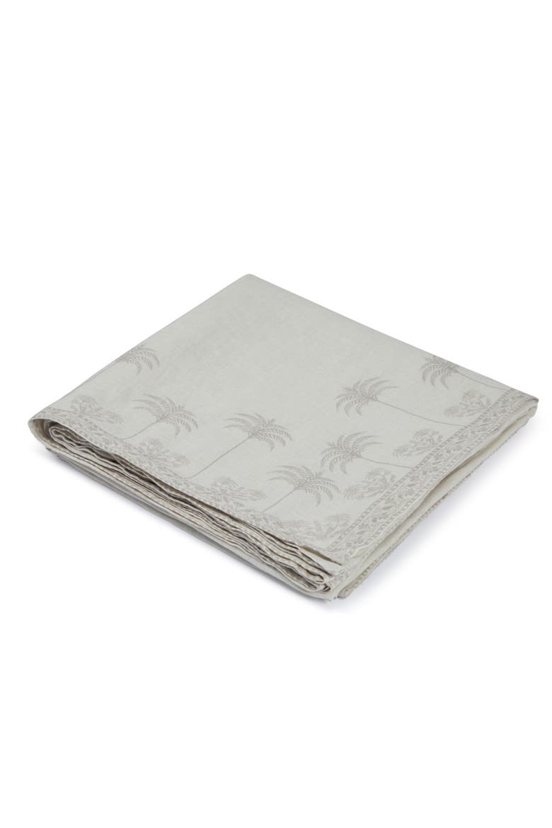La Fortuna Palms Tablecloths, Alternate, color, Safari x Pink - 62" x 108"