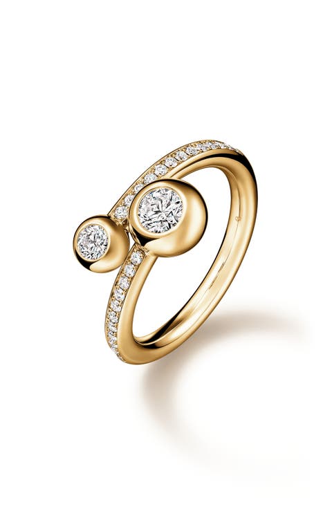 Dream Bypass 18k Gold Diamond Pav%% Ring