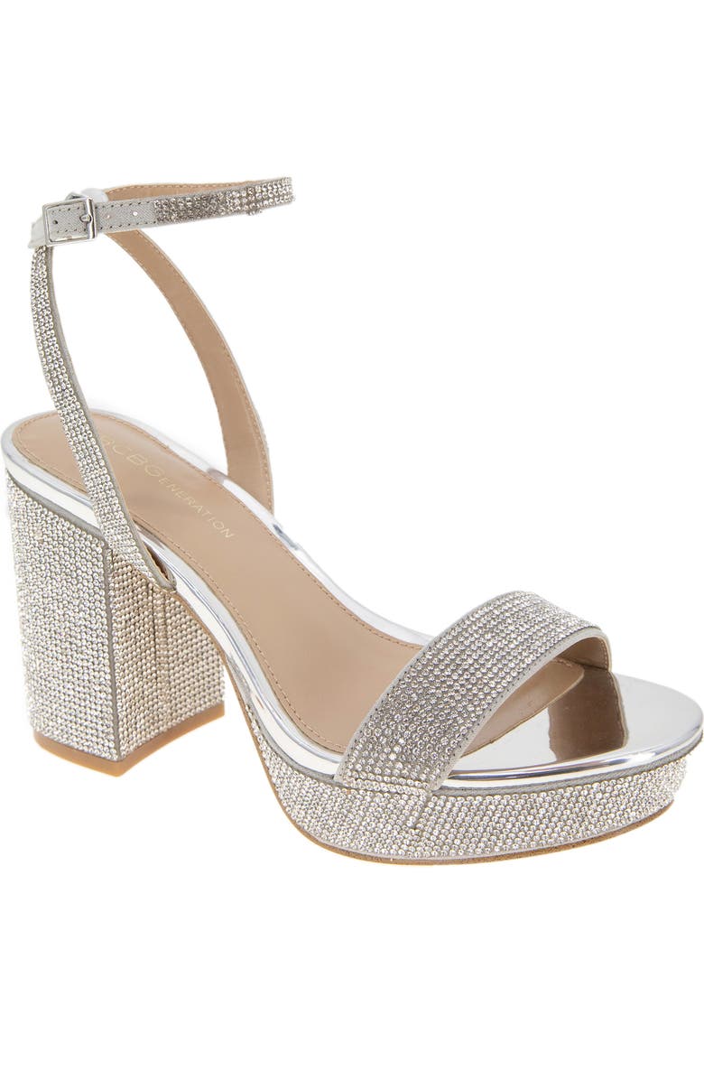 BCBGeneration Pristal Rhinestone Platform Sandal, Main, color,