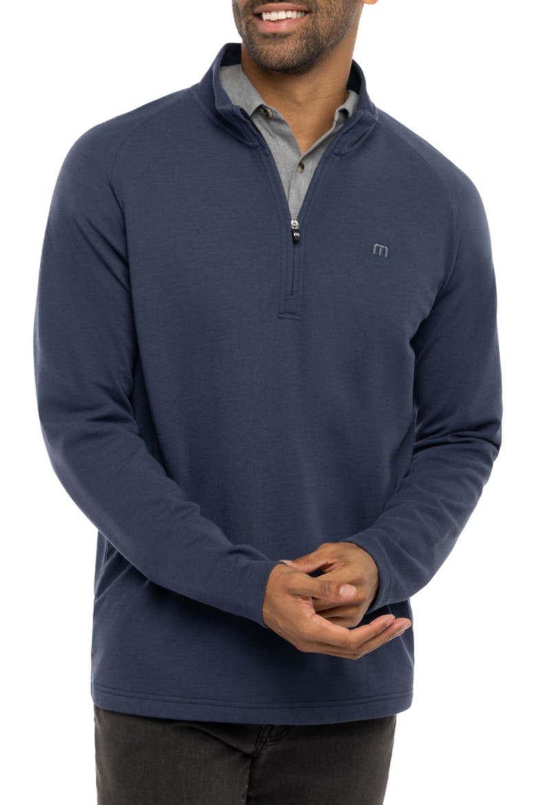 Upgraded Half Zip Pullover, Main, color, NAVY