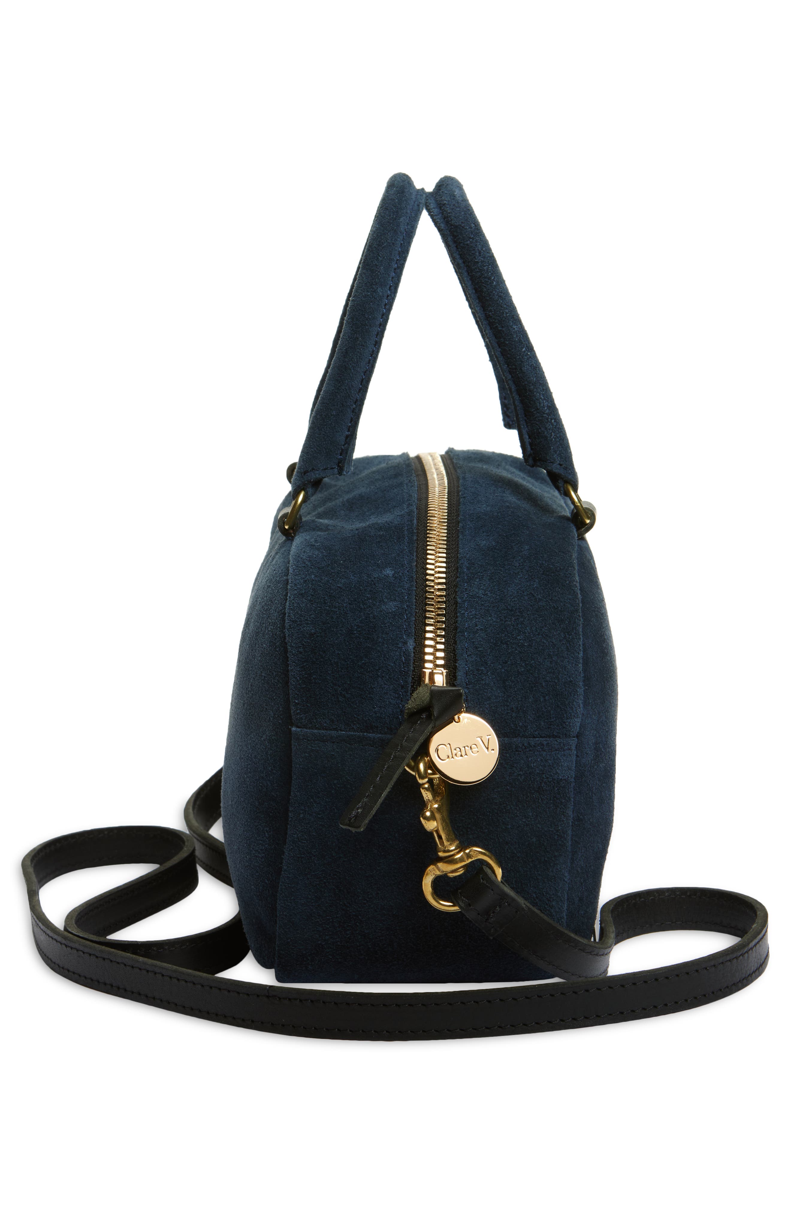 Clare V. Petite Claudine Suede Crossbody Bag, Alternate, color, 