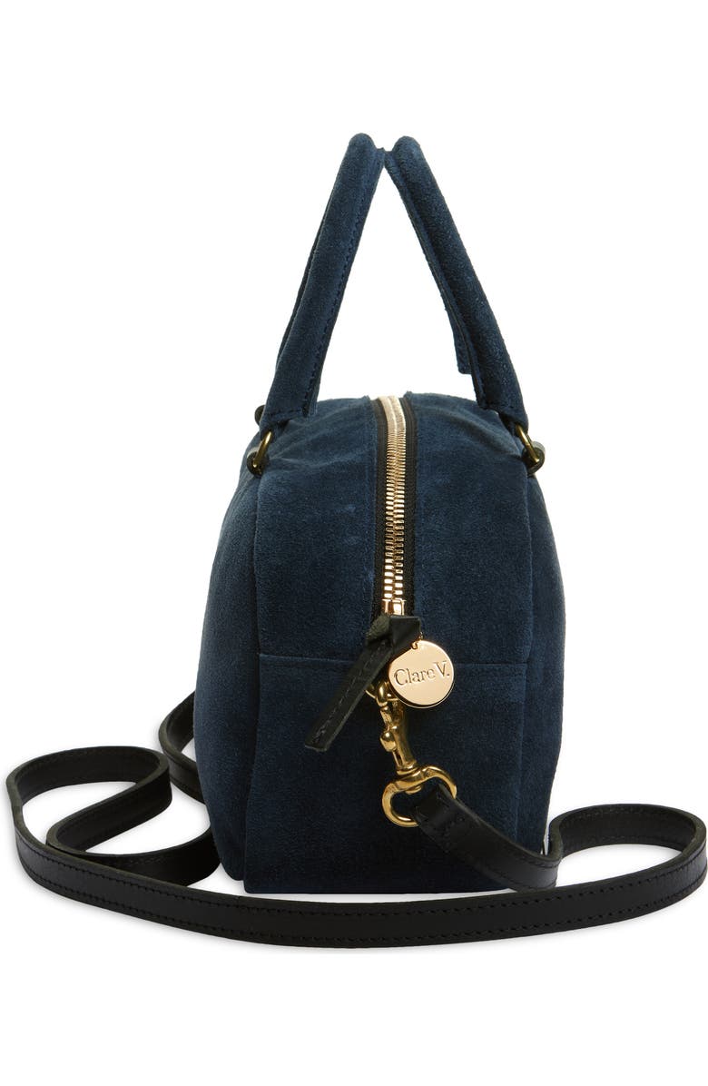 Clare V. Petite Claudine Suede Crossbody Bag, Alternate, color,