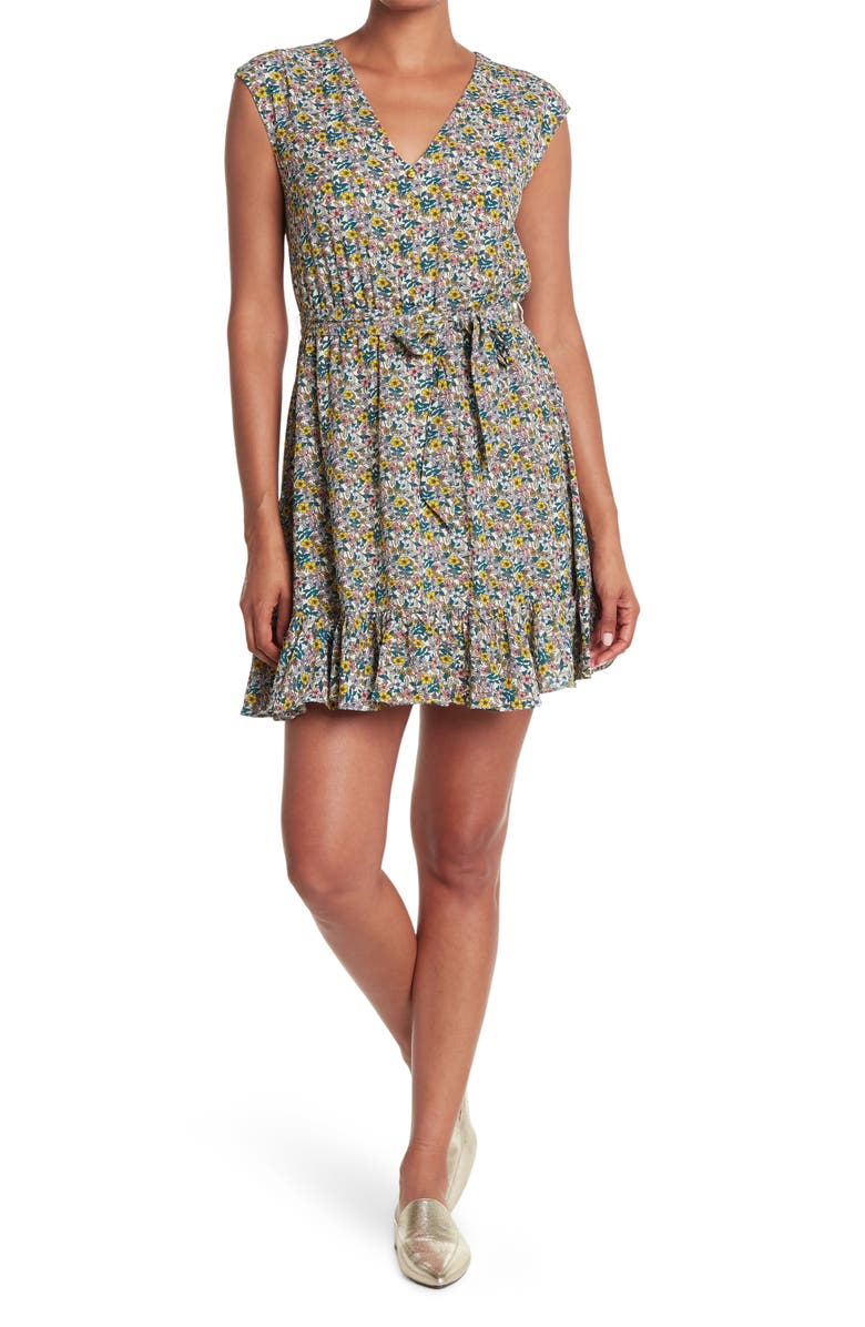 BCBGeneration Woven Belted Sleeveless Dress, Main, color,