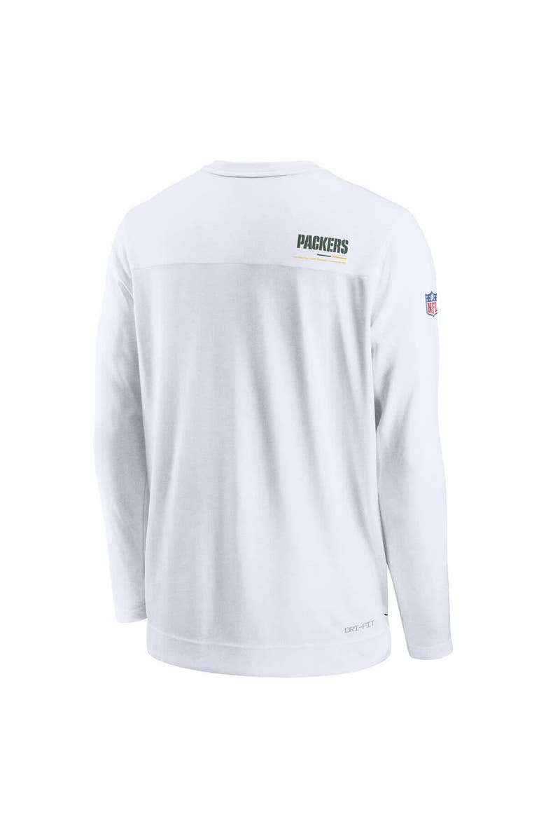 Nike Men's Nike White Green Bay Packers UV Coach Long Sleeve Top, Alternate, color, 