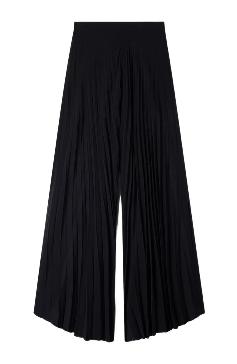 SANDRO Pleated wide-leg trousers, Alternate, color, Black