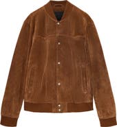 AllSaints Stafford Suede Bomber Jacket