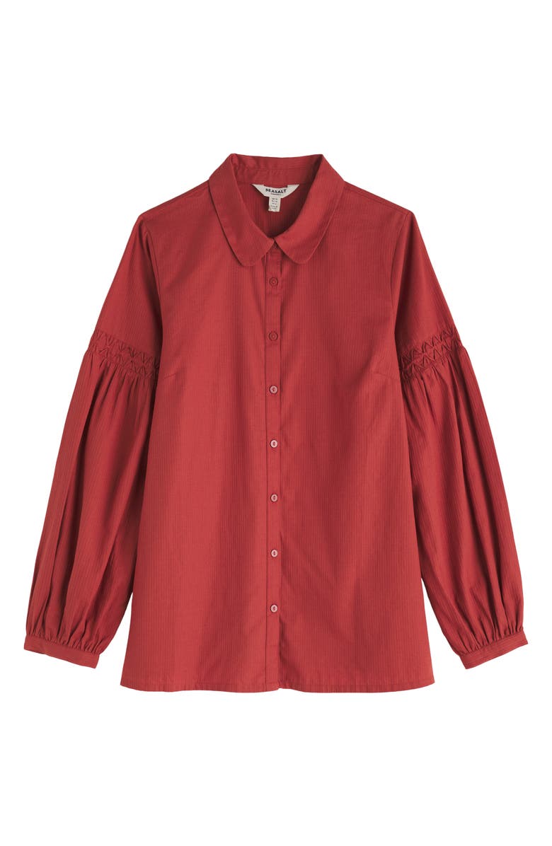 Seasalt Cornwall Sapling Organic Cotton Button-Up Shirt, Alternate, color, Deep Rust