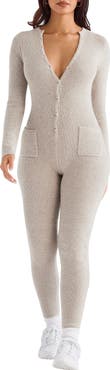 HOUSE OF CB Tiggy Ribbed Lounge Jumpsuit