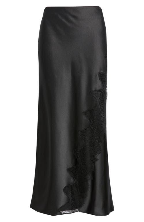 Hugo Boss Boss Orange Lace Trim Midi Skirt In Black