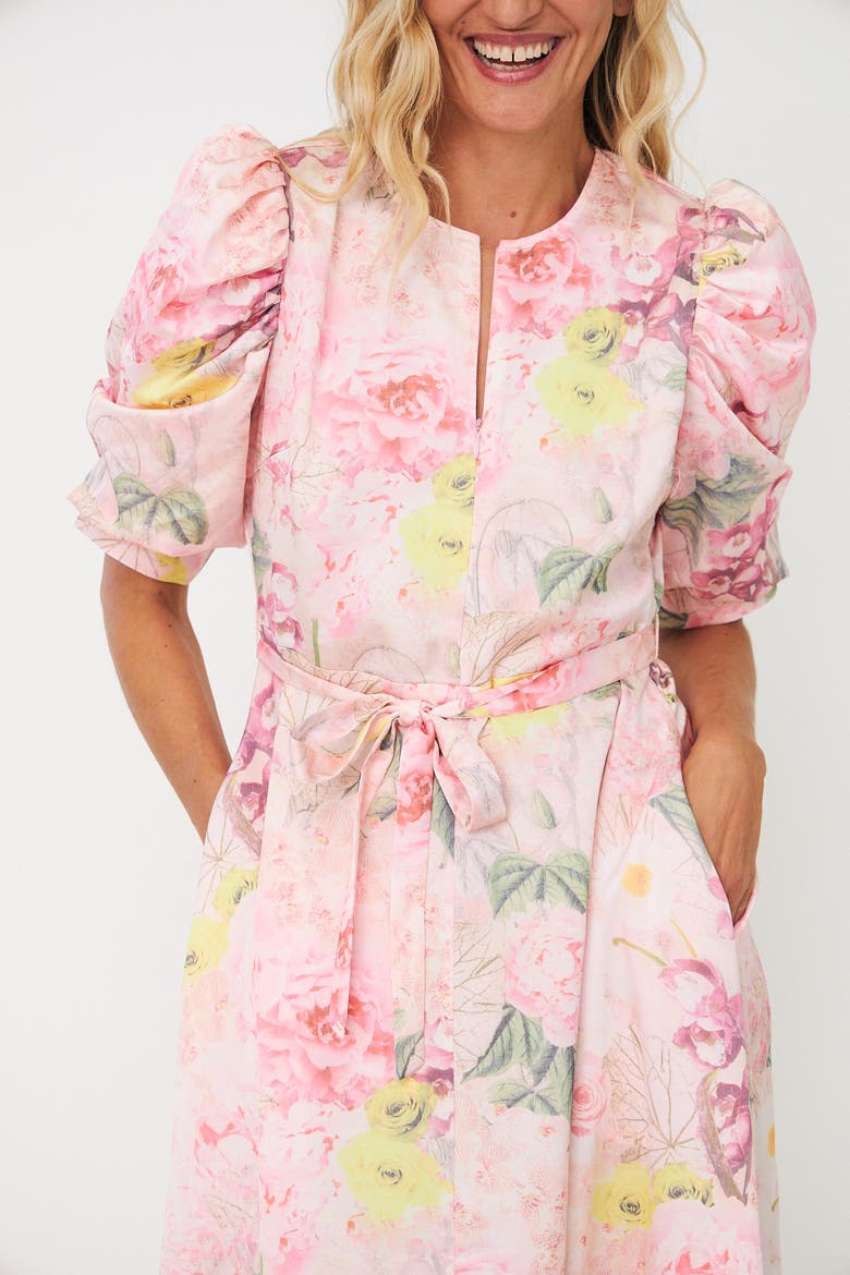 Kaylacras Floral Print Maxi Dress, Alternate, color, Floral Garden