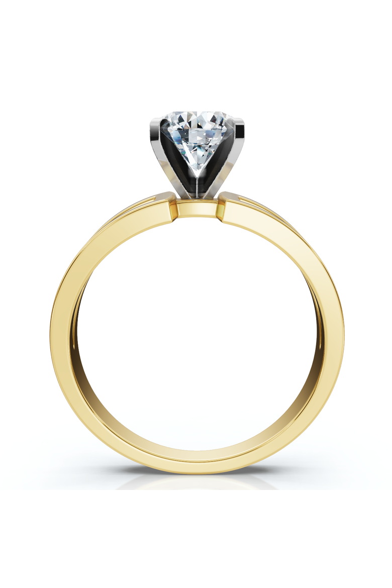 Certified 2ct Round Solitaire Lab Grown Diamond Engagement Ring 14K Gold, Alternate, color, 14k Yellow Gold