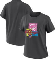 WEAR by Erin Andrews Women's WEAR by Erin Andrews Charcoal Chicago Cubs Domestic Box Color Boyfriend T-Shirt
