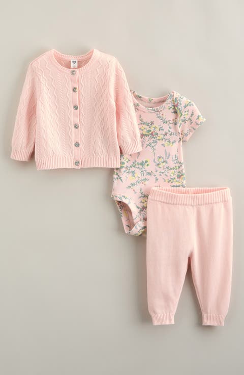 Cardigan, Bodysuit & Pants Set