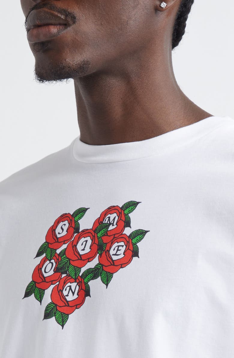 Simone Rocha Cluster Rose Logo Graphic T-Shirt, Alternate, color,
