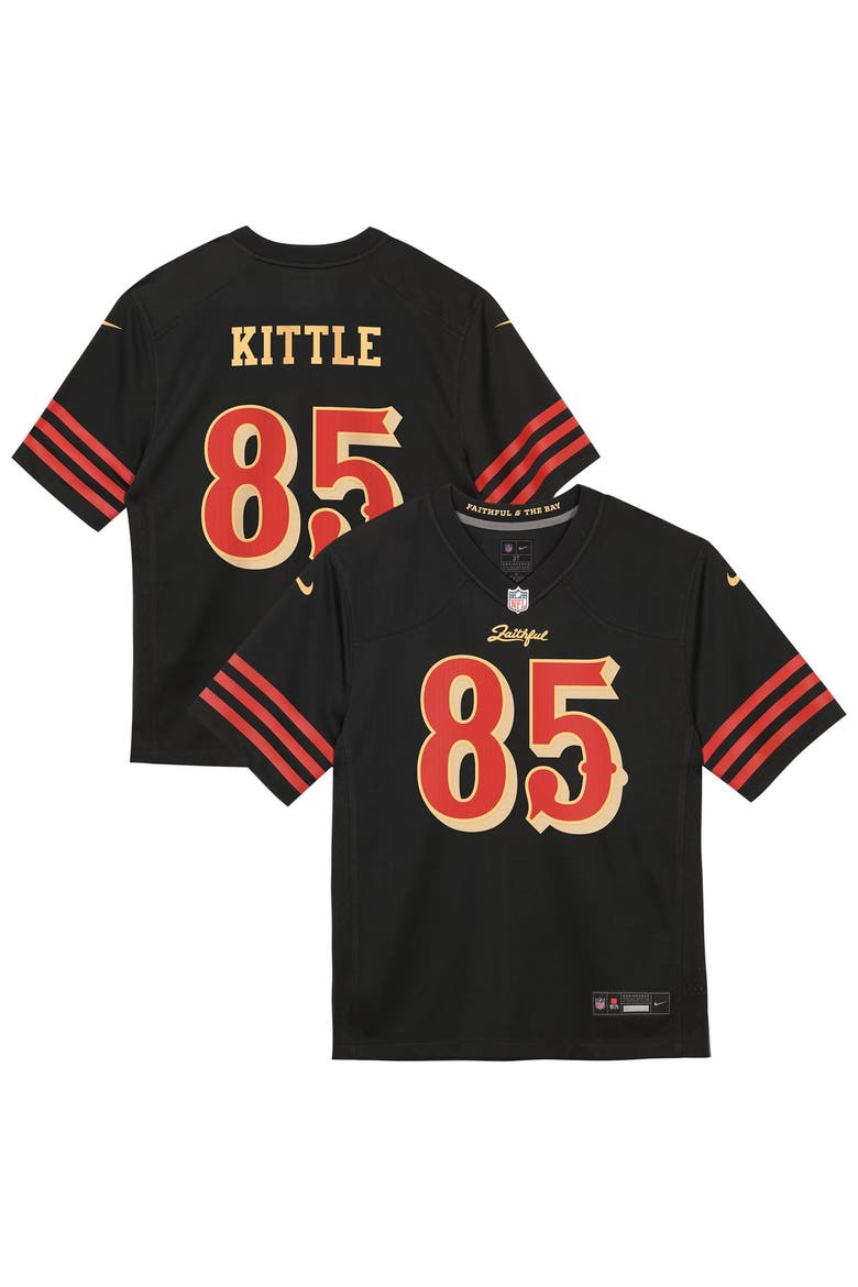 Toddler Nike George Kittle Black San Francisco 49ers 2025 Rivalries Collection Game Jersey, Main, color, Black