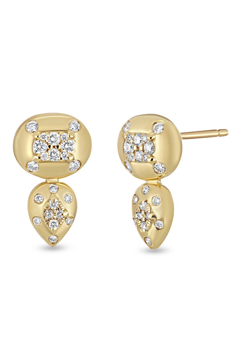Mika Diamond Stud Earrings, Main, color, 18K YELLOW GOLD