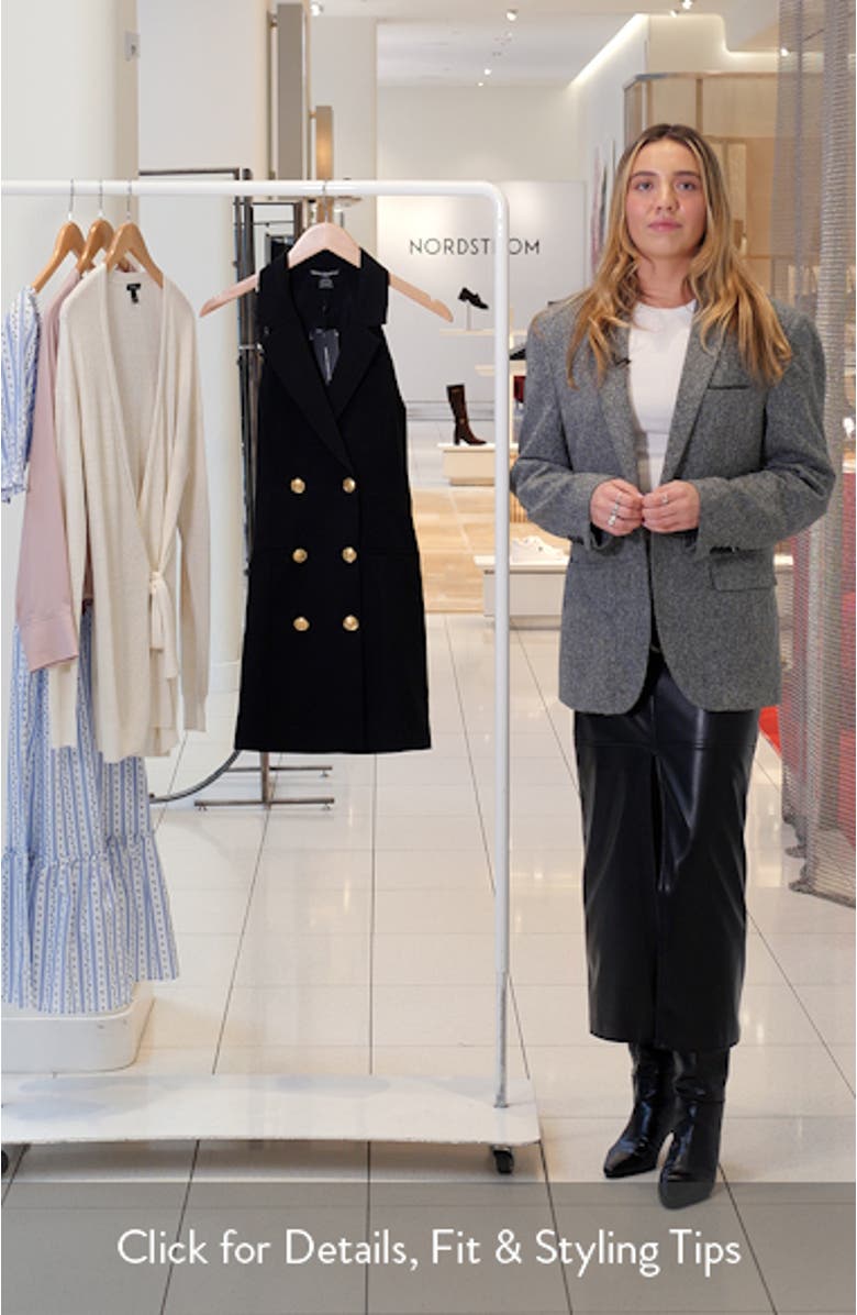 Whisper Sleeveless Double Breasted Blazer Minidress, sales video thumbnail