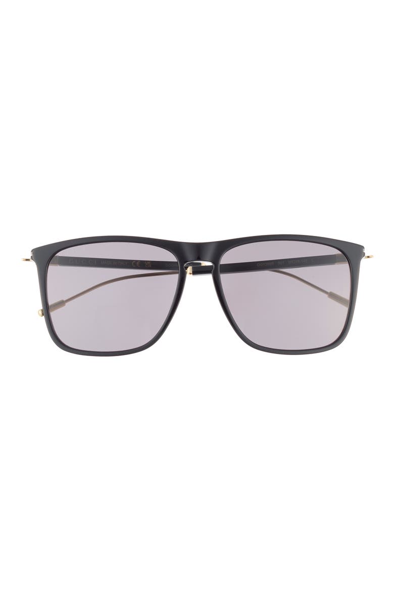 53mm Solstice Novelty Square Sunglasses, Main, color, BLACK GOLD GREY