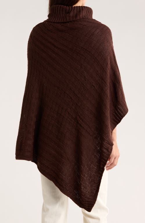 Nanette Lepore Basketweave Asymmetric Poncho In Brown