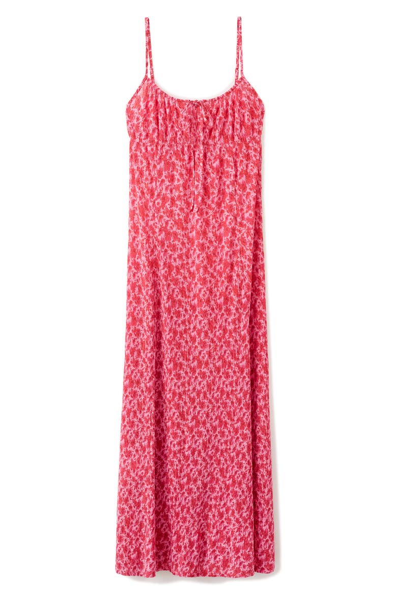 Floral Plissé Slipdress, Alternate, color, PINK