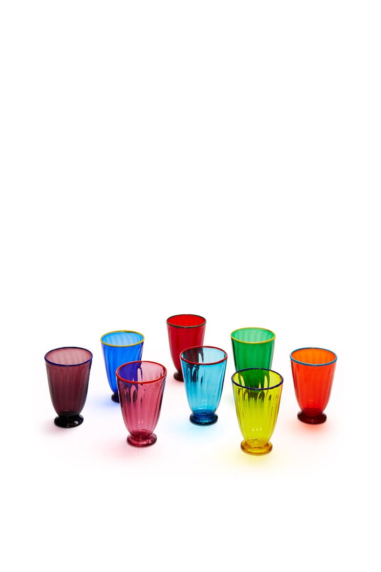 Rainbow Glasses Set Of 8, Main, color, Mix Multicolor