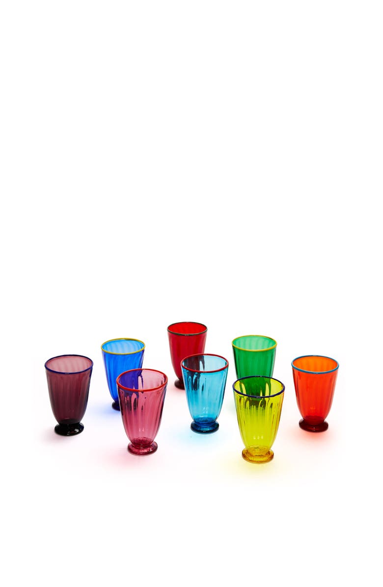 La DoubleJ Rainbow Glasses Set Of 8, Main, color,