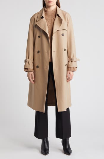 ★COOR★ Gauntlet sleeve mac coat (khaki) Theory Cotton Twill Trench Coat | Nordstromrack