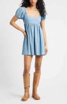 BP. Puff Sleeve Babydoll Minidress