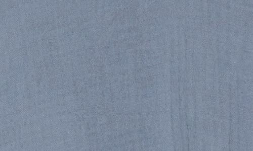 T Tahari Short Sleeve Gauze Tie Camp Shirt In Mid Steel Blue