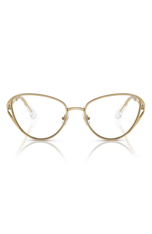 Swarovski 57mm Cat Eye Optical Glasses In Gold