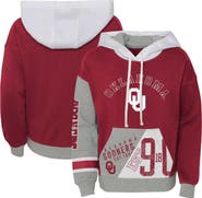 Outerstuff Girls Youth Crimson Oklahoma Sooners True Fan Soft Fleece Pullover Hoodie