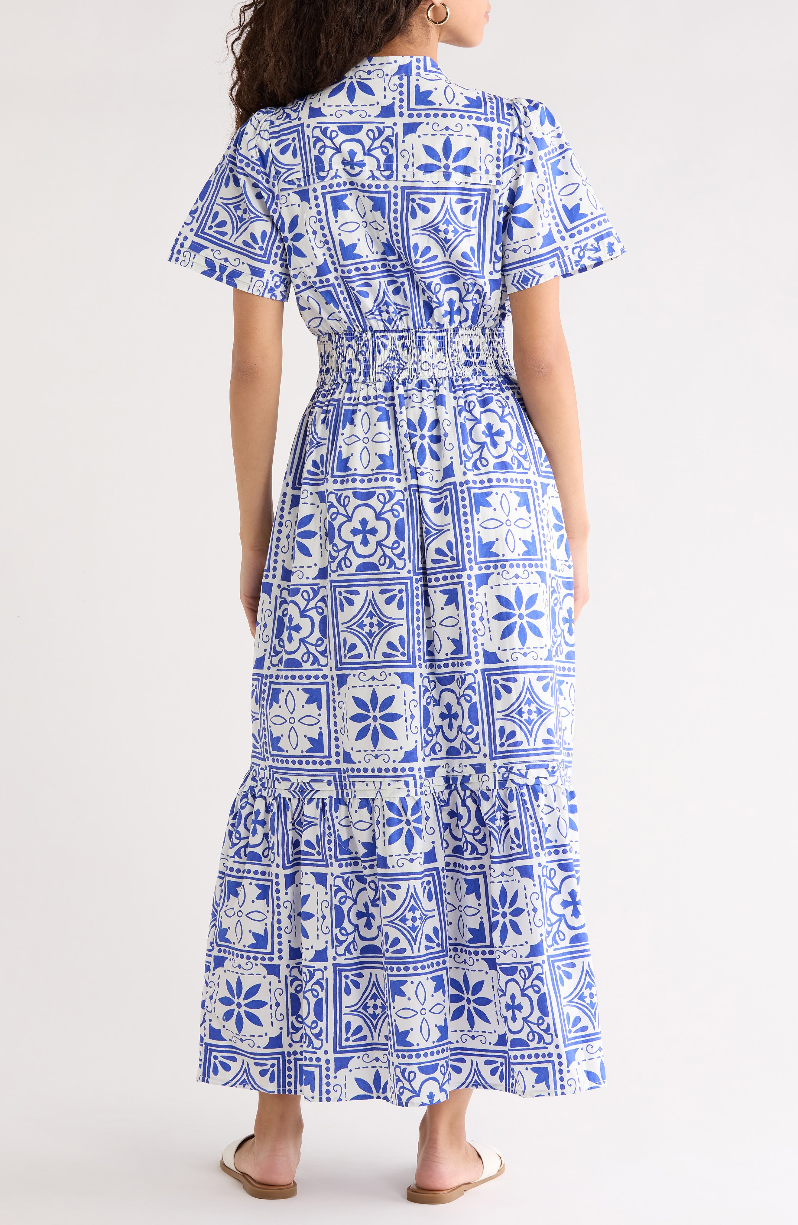 Arbor Tile Belraj Tiered Cotton Maxi Dress - image 2