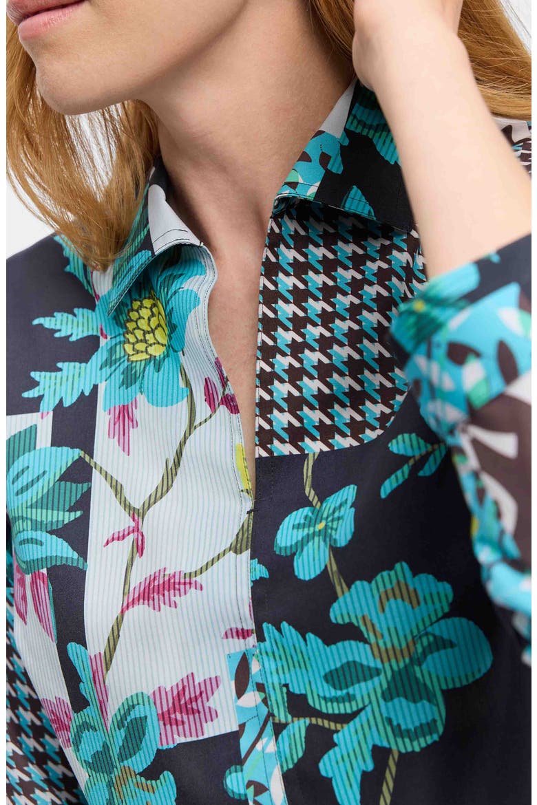 Agnes Sateen Top, Alternate, color, TEAL MULTI