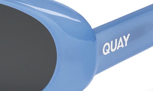 Quay Felt Cute 52mm Gradient Small Oval Sunglasses In Blue