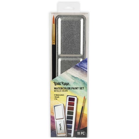 Watercolor Set 9Pc Metallic
