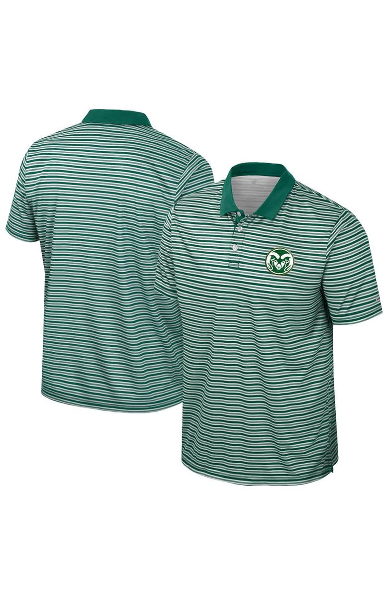 COLOSSEUM Men's Colosseum Green Colorado State Rams Striped Polo, Alternate, color, Green