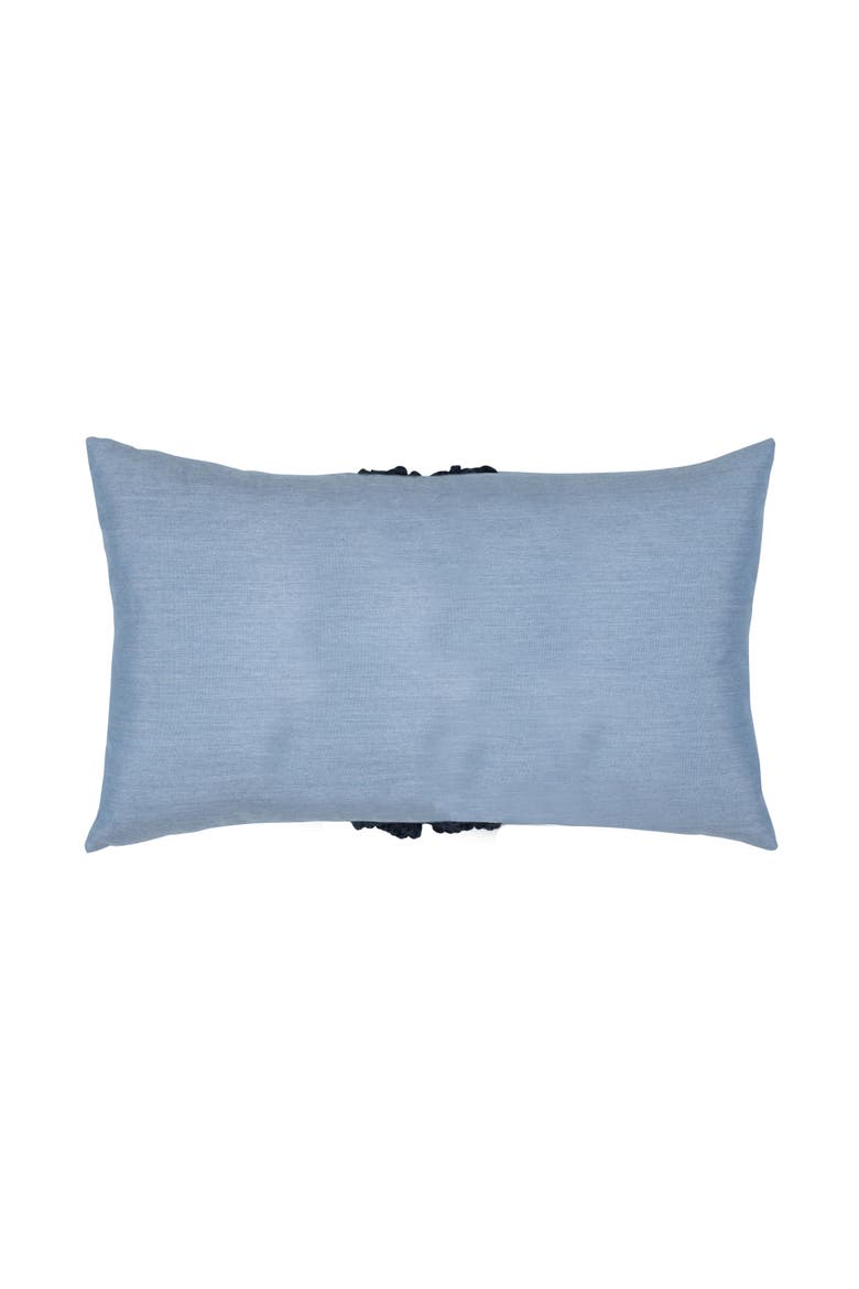 Palomar Handknotted Macrame Indoor & Outdoor Woven Accent Pillow, Alternate, color, Indigo