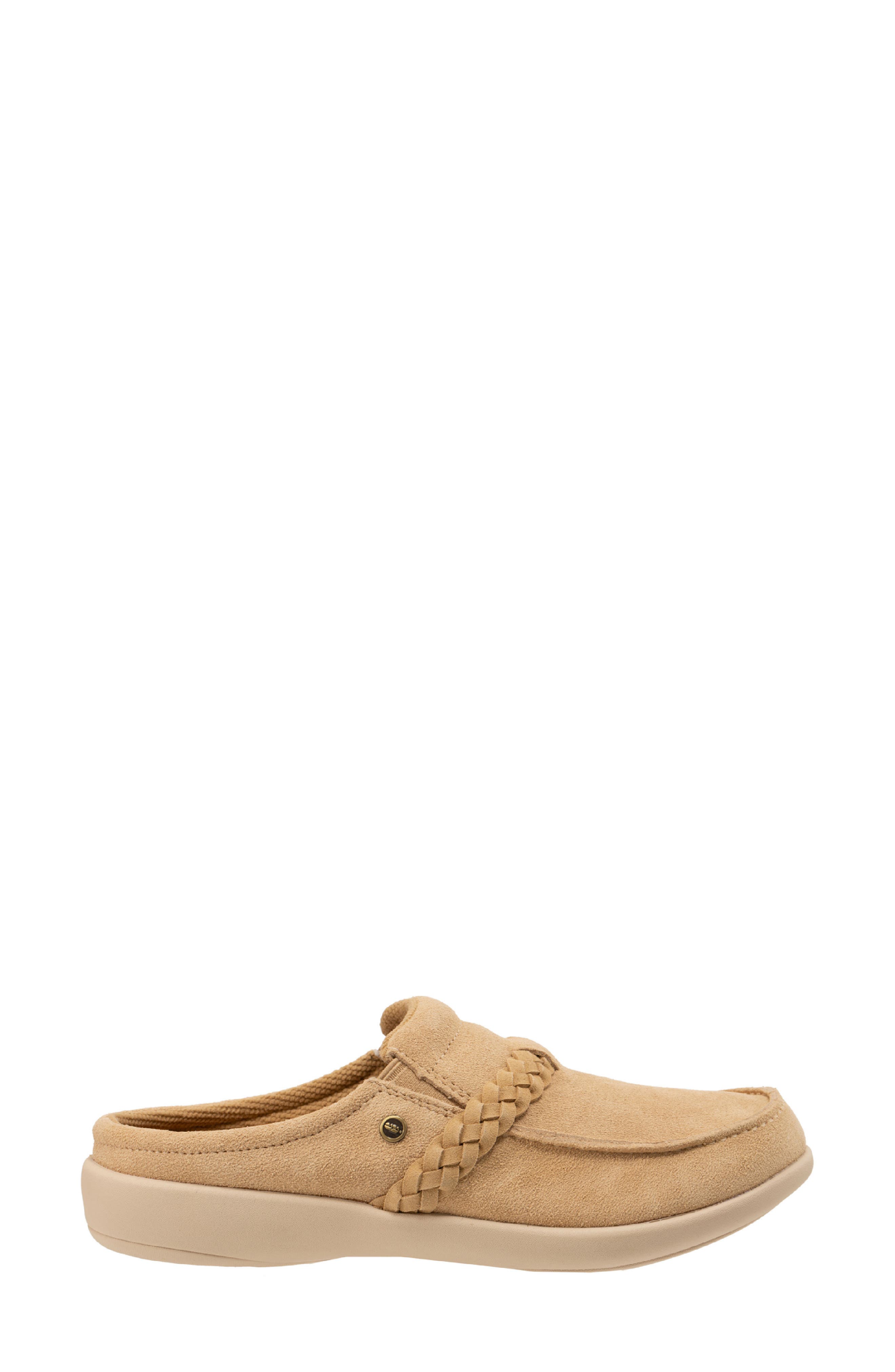 Siesta Braidy Orthotic Mule, Alternate, color, ALMOND BUFF