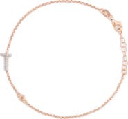 MESHMERISE Diamond Initial Bezel Bracelet