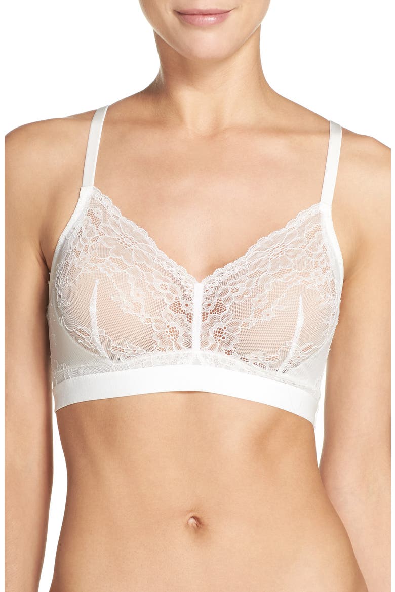 Spotlight On Lace Bralette, Main, color, WHITE