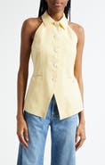 Veronica Beard Orlinda Linen Blend Vest