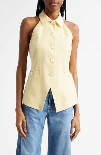 Veronica Beard Orlinda Linen Blend Vest