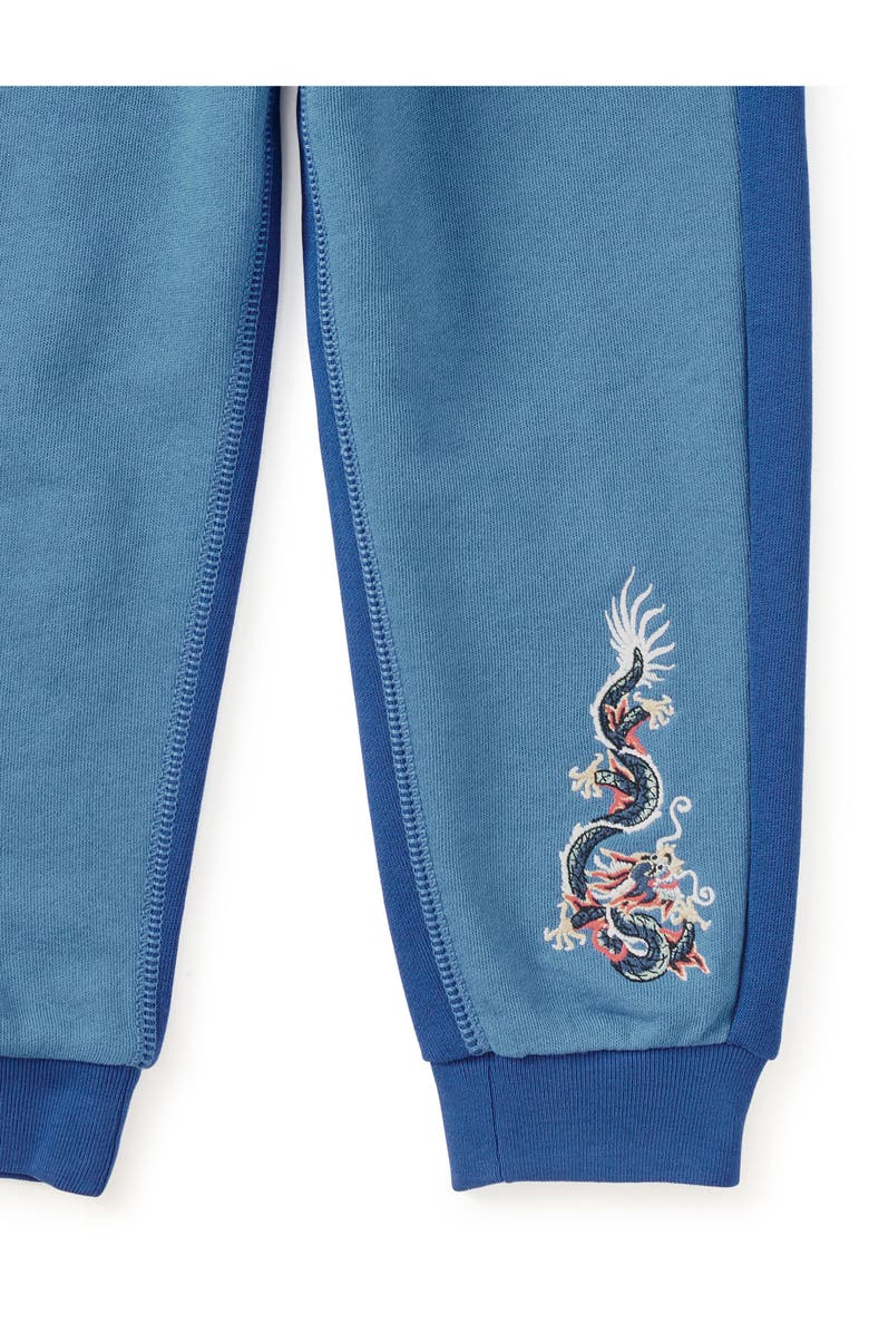 Tea Collection Colorblock Dragon Joggers, Alternate, color, Galactic Blue