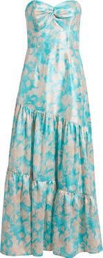 Hutch Phoebe Strapless Maxi Cocktail Dress
