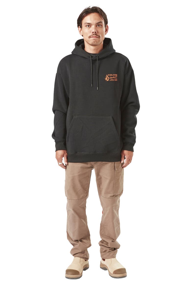 Workwear Logo Graphic Hoodie, Alternate, color, BLACK